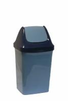 Контейнер IDEA (М-Пластика) Свинг М 2463, 25 л голубой мрамор 28 см 25 л 58 см 32 см