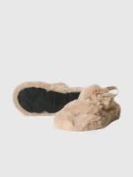 Женские меховые/шерстяные сандалии Massimo Santini, бежевый цвет, размер 40
