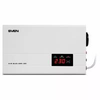 Стабилизатор SVEN SLIM-500 LCD, 400 Вт, 140-260 В, 1 евророзетка, настенное крепление, SV-012809