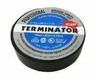 Изолента ПВХ Terminator IC6P 19мм x 20м, суперпрочная, всепогодная, огнеупорная (1 шт)