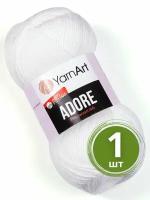 Пряжа YarnArt Adore (Адоре) - 1 моток 330 белый, 100% акрил антипиллинг, 100 г 280 м