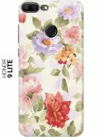 GOSSO Ультратонкий силиконовый чехол-накладка для Honor 9 Lite с принтом "Нежные цветы"