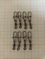 карабин с вертлюгом рыболовные Fishing swivels 8шт 18кг CR003 # 6 size