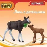 Игровой набор "Лось с детёнышем" Schleich Wild Life/ для детей от 3 лет/ Шляйх 42603