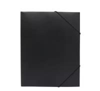 Папка Buro на резинке A4 пластик кор.15мм 0.5мм черный