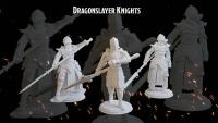 Набор миниатюр Рыцари Драконоборцы 50мм (ДнД, DnD, D&D, Dungeons & Dragons, Pathfinder, Подземелья и Драконы, Wargames, BG3)