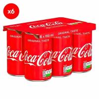 Газированный напиток Coca-Cola Classic, Италия, жб, 0.15 л, 6 шт