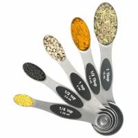 Набор мерных ложек с магнитным креплением MaxxMalus "Measuring Spoons Black", 5 предметов