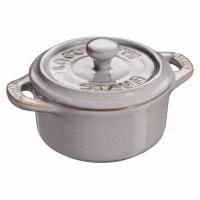 Кокотница Staub 200 мл, d10 см, керамика, античный серый