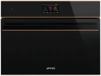 Встраиваемый электрический духовой шкаф Smeg SO4604S4PNR, черное стекло Eclipse, медный профиль