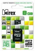 Карта памяти 8Gb Mirex MicroSDHC Class 10 13613-AD10SD08