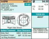 46337050 TEIKIN Поршни (к-т 8 шт) TOYOTA LAND CRUISER 100 2UZ-FE 98-