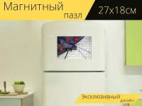 Магнитный пазл "Бабочка, mariposa, природа" на холодильник 27 x 18 см