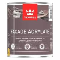 TIKKURILA FACADE ACRYLATE краска акрилатная, универсальная для фасадов и интерьеров, база C (0,9л)