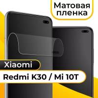 Матовая пленка для смартфона Xiaomi Redmi K30 и Xiaomi Mi 10T / Защитная пленка на телефон Сяоми Редми К30, Ми 10Т / Гидрогелевая пленка