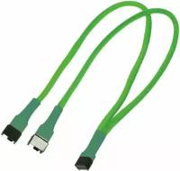 Разветвитель Nanoxia 4-pin PWM в 2 х 4-pin PWM, 30см, neon green NXPWY30NG