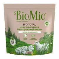 BioMio Таблетки для посудомоечных машин Bio-Total 7-в-1 с эфирным маслом эвкалипта, 60 шт