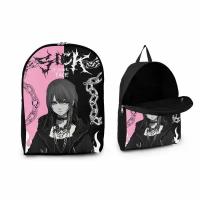 Рюкзак текстильный Аниме, 38х14х27 см, цвет черный, розовый 9587143