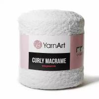 Пряжа YARNART Curly Macrame YarnArt, белый - 751, 60% хлопок, 40% вискоза & полиэстер, 1 моток, 500 г, 195 м