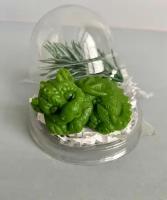 Мыло мини дракон в куполе зеленый - подарок на Новый Год