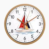Часы настенные "Корабль", d-20 см, плавный ход