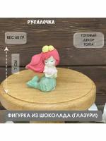 Фигурка из шоколадной глазури. Русалочка. Украшение на торт. Декор для торта