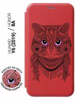 Чехол-книжка Book Art Jack Grand Cat для Huawei Y6 (2019) / Honor 8A красный