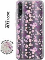 Ультратонкий силиконовый чехол-накладка Transparent для Xiaomi Mi A3 / CC9e с 3D принтом "Lilac Flowers"