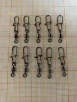 карабин с вертлюгом рыболовные Fishing swivels 10шт 16кг CR003 # 7 size