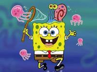 Плакат, постер на бумаге SpongeBob/Губка Боб/комиксы/мультфильмы. Размер 30 х 42 см