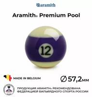 Бильярдный шар 57,2 мм Арамит Премиум Пул №12 / Aramith Premium Pool №12 57,2 мм фиолетовый 1 шт