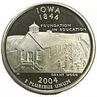 США 25 центов (1/4 доллара) 2004 г. (Квотеры 50 штатов - Айова) (S) (Ag) (Proof)