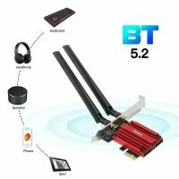 Wi-Fi-адаптер WiFi 6E 5374 Мбит/с, Bluetooth 5.2 PCI Express 802.11AX Intel AX210/ сетевая Wi-Fi карта для ПК Win 10/11