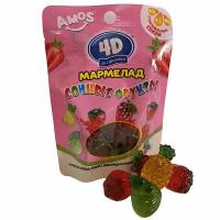 Мармелад жевательный AMOS "Сочные фрукты 4D", 48 грамм