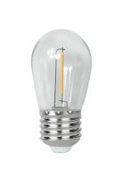 Лампа светодиодная филаментная PLED-ECO-S14 1Вт 2700К тепл. бел. CLEAR E27 для Белт-лайт JazzWay 5040625