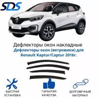 Дефлекторы окон (ветровики) для Renault Kaptur/Captur 2016г