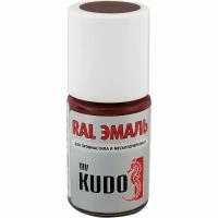 Эмаль для металлочерепицы Kudo с кисточкой цвет винно-красный 15 мл
