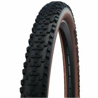 Велосипедная покрышка Schwalbe Smart Sam Performance MTB Addix - 27.5 x 2.60 Folding Коричневый бок (В коробке)