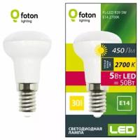 Светодиодная лампа Foton Lighting FL-LED R39 5W E14 2700К 450Лм 39*68мм 220В - 240В