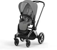 Прогулочная коляска Cybex Priam IV Mirage Grey на шасси IV Chrome Black