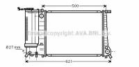 AVA BW2101 Радиатор охлаждения BMW 3 (E30 E36) 5 (E34)