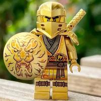 Фигурка Ninjago Ниндзяго, Золотой Ниндзя Коул, конструктор для мальчиков