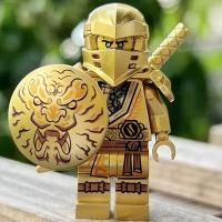 Фигурка Ninjago Ниндзяго, Золотой Ниндзя Зейн, конструктор для мальчиков