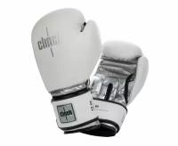 Перчатки боксерские Clinch Fight 2.0 бело-серебристые (вес 8 унций)