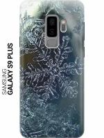 Силиконовый чехол на Samsung Galaxy S9+, Самсунг С9 Плюс с принтом "Макро снежинка"