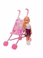 Кукла Сонечка с коляской / кукла 40см + пластиковая коляска