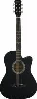 Акустическая гитара матовая, черная. Размер 7/8 (38 дюймов) Belucci BC3820 BK, анкер