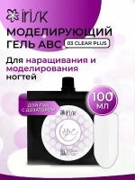 УФ гель для наращивания ногтей для маникюра CLEAR PLUS прозрачный Irisk,100 мл