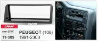 Рамка Carav для магнитолы 1din для Peugeot 106 1991-2003