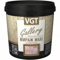 Декоративная штукатурка Vgt (ВГТ) Gallery Мираж Maxi, 1 кг, серебристо-белая